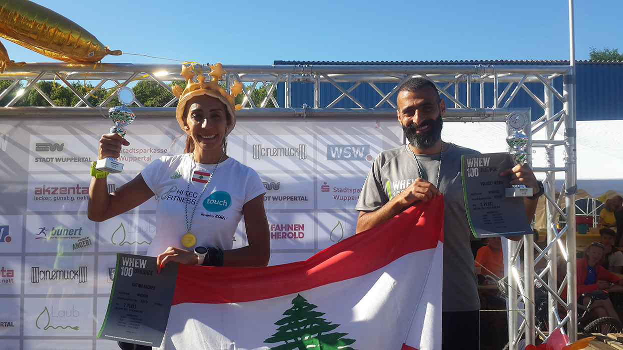 اللبنانية كاتيا راشد بطلة سباق 100 كيلومتر بألمانيا