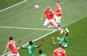 مونديال روسيا 2018 (النسخة الـ21 من البطولة) - فوز روسيا على السعودية