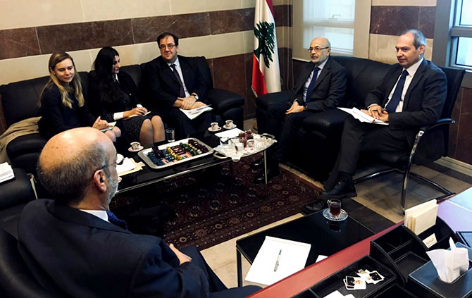 الوزير شهيب تابع والسفير الفرنسي مشاريع التعاون ودعم لبنان في بروكسل وأكد للسفير الفلسطيني التزام إستقبال الطلبة الفلسطينيين في المدارس الرسمية