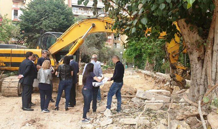 بلدية بيروت باشرت أعمال تأهيل حديقة السيوفي