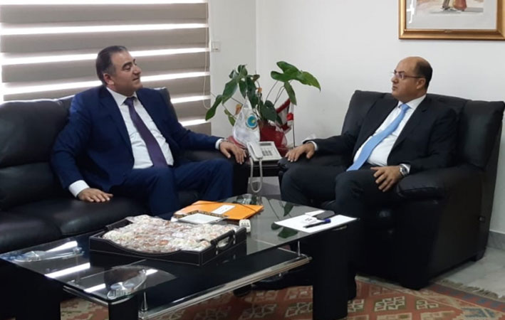 اللقيس عرض وسفير لبنان  في الجزائر العلاقات التجارية