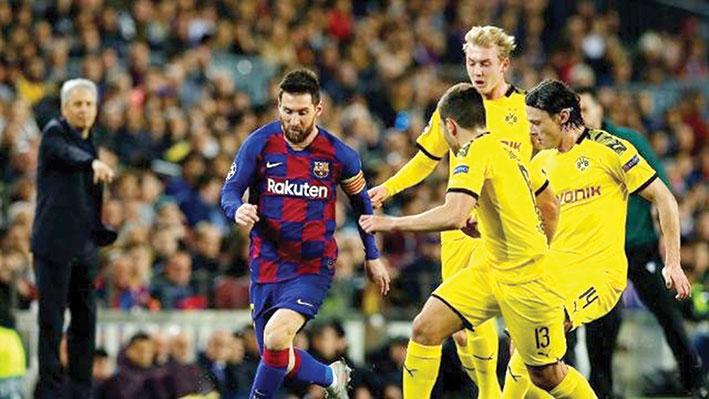 كرة قدم/ دوري أبطال أوروبا - برشلونة ودورتموند... عبقرية ميسي وأخطاء فافري