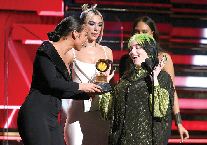 حفل Grammy Awards بدورته الـ62 ‏Billie Eilish تفوز بـ 4 جوائز