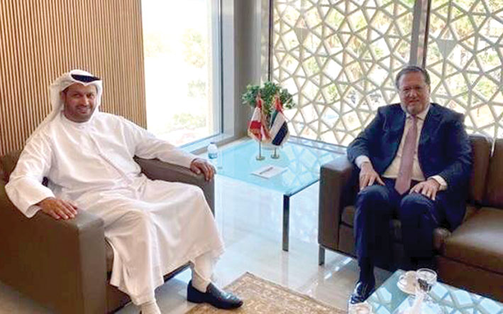 تطوير التعاون الاقتصادي بين سفير الإمارات وشقير