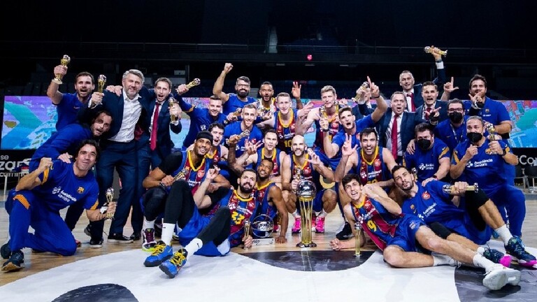 برشلونة يتوج بكأس إسبانيا لكرة السلة على حساب غريمه ريال مدريد