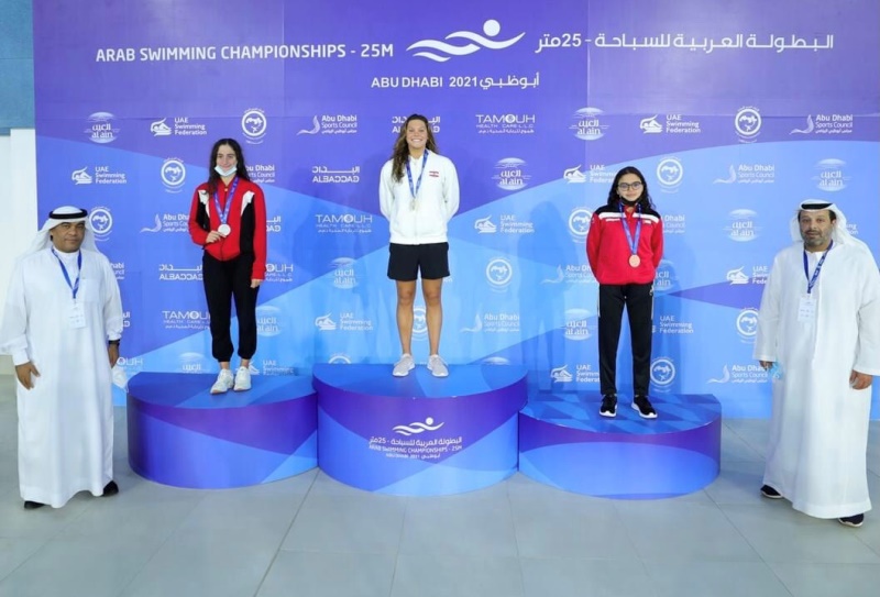 ذهبية ثانية للسباحة سيمون كبارة في البطولة العربية بأبو ظبي