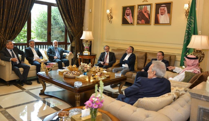 بخاري بحث مع شقير ووفد من القطاع الخاص سبل تفعيل العلاقات التجارية بين لبنان والسعودية