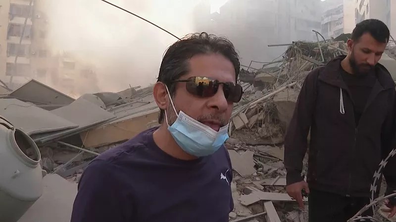 تدمير منزل معين شريف بصاروخ إسرائيلي