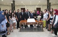 رئيس الجمهورية كرم المتفوقين في الامتحانات والتقى وفد المؤسسة المارونية للانتشار