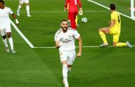 بنزيما يفتتح التسجيل لريال مدريد في شباك فياريال بمباراة 