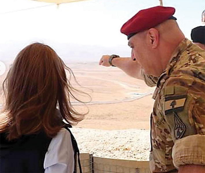 ماجدة الرومي برفقة قائد الجيش اللبناني