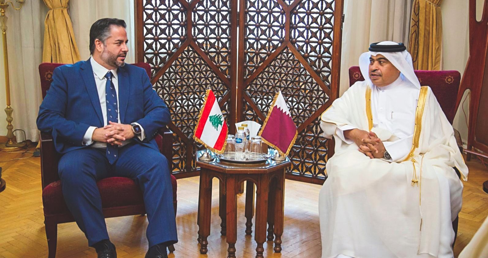 سلام بحث في القاهرة مع وزير المالية القطري المصالح الاقتصادية المشتركة