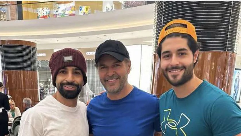راغب علامة يلتقي محمد صلاح