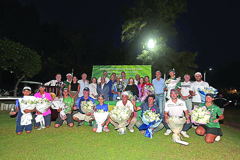 بطولة لبنان الدولية المفتوحة في الغولف للهواة بلال عطايا أول الرجال وعساف عند السيدات وكريم أحمد للناشئين