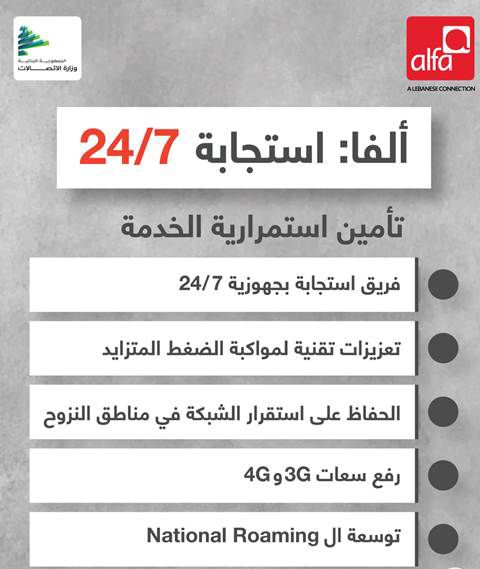 جهوزية عالية ومواكبة زيادة الطلب على خدمات الخلوي بعد شهر على الحرب