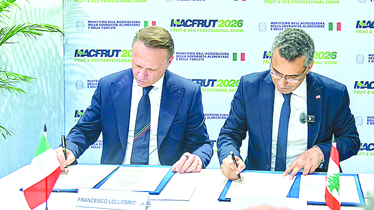 لبنان وإيطاليا يوقّعان مذكرة تفاهم زراعية استراتيجية في ريميني